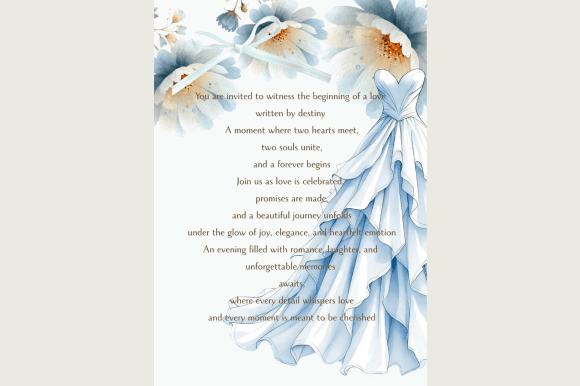 Elegant Blue Floral Wedding Invitation: A Designer's Perspective