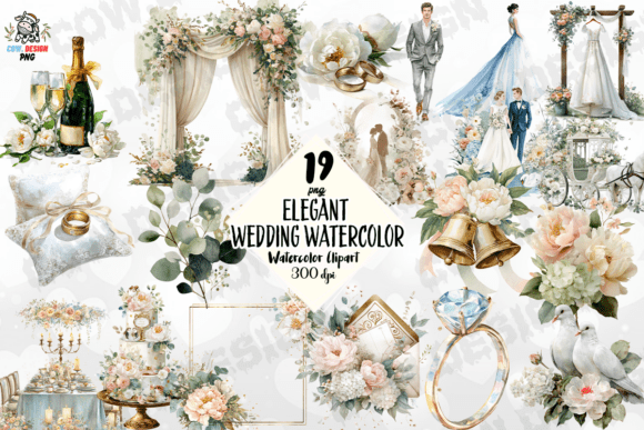 Elegant Wedding Watercolor PNG: A Designer's Asset Guide