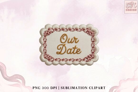 Our Date Embroidered Wedding Label: Crafting Lasting Memories