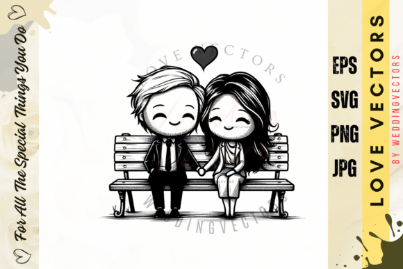 Romance in Design: The C712 Modern Engagement Illustration