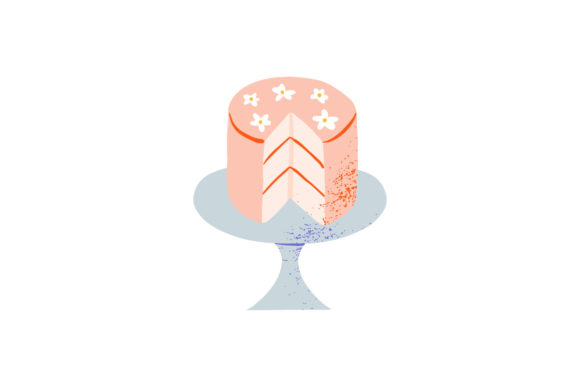 The Charming Appeal of a Hand Drawn Cute Wedding Birthday Cake Illustration