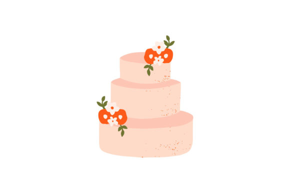 Wedding Cake Decorated Flowers Drawing: A Designer's Take