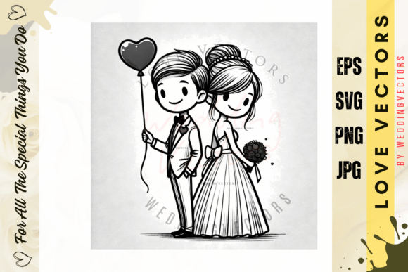 Wedding Couple and Love Vectors - C2478: A Designer's Guide