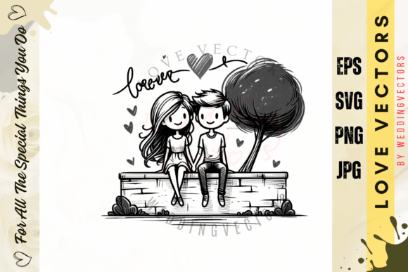 Wedding Couple and Love Vectors - C255: A First-Class Collection for Love-Themed Design