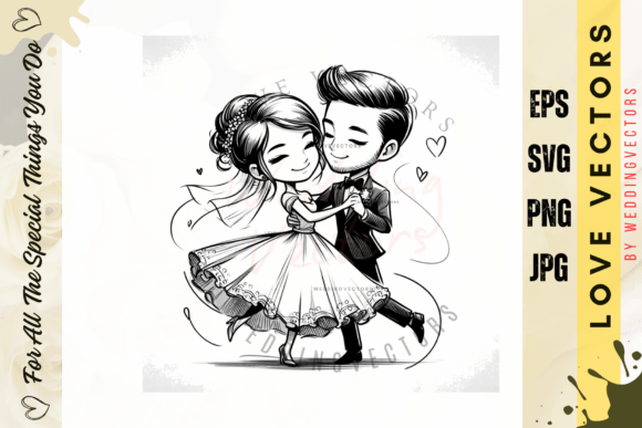 Wedding Couple and Love Vectors - C3135: A Designer's Toolkit for Romance