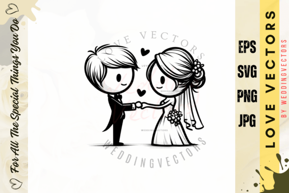 Wedding Couple and Love Vectors - C3722: A Designer's Guide