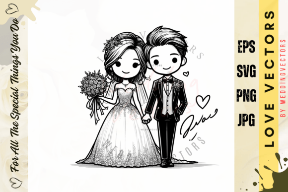 Wedding Couple and Love Vectors - C4872: A Designer's Guide