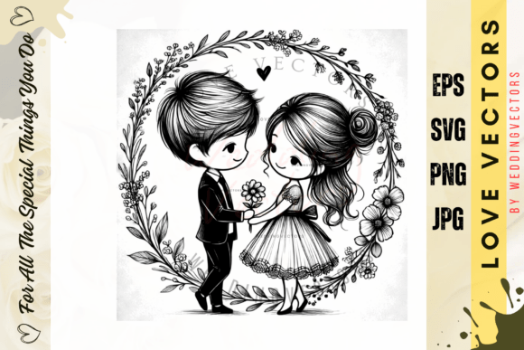 Wedding Couple and Love Vectors - C4982: A Designer's Guide
