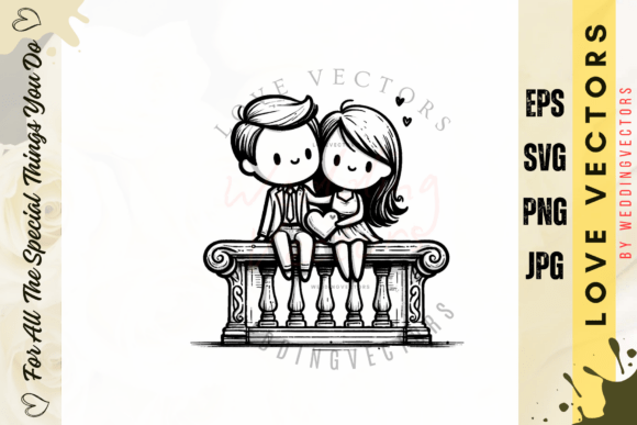 Wedding Couple and Love Vectors: The C714 Collection
