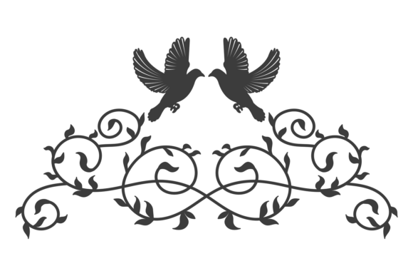 Wedding Doves Ornate Header: Elevating Your Invitation Suite