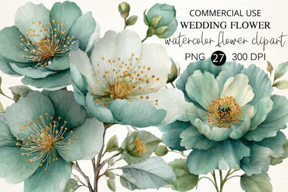 Wedding Flower Clipart: 27 Floral PNGs for Your Craft Projects